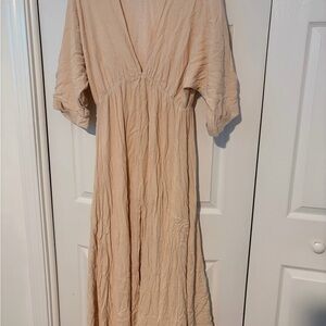 Elegant Cream Maxi Dress